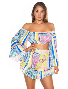 Style fashion Sexy letní set - Crop Top Und Shorts