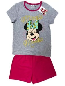 Mickey & Minnie Mouse Šedé tričko a šortky Minnie Mouse, 4 roky