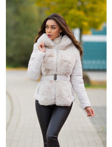 Style fashion Sexy zimní bunda z umělé kožešiny s kapucí