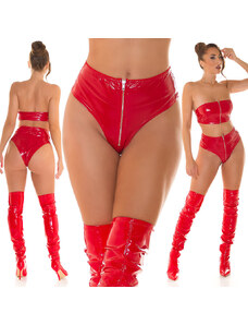 Style fashion Sexy Koucla Latexlook Hotpants se zipem