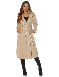Style fashion Sexy kožený kabát Musthave / Trenchcoat