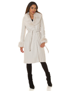 Style fashion Sexy zimní kabát s detaily z umělé kožešiny