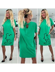 Italy moda Šaty Mouse, zelené
