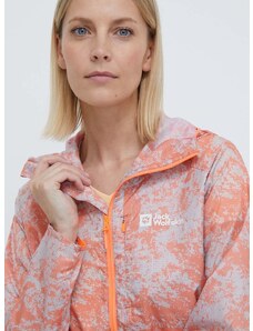 Větrovka Jack Wolfskin PRELIGHT WIND JKT oranžová barva, 1307851