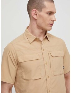 Košile The North Face Sequoia pánská, béžová barva, regular, s klasickým límcem, NF0A4T19LK51