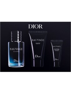Dior Sauvage Dárková sada EDP 60 ml, sprchový gel 50 ml a hydratační krém na obličej a vousy 20 ml