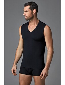 Dagi Black V-Neck Micro Modal Men's Sleeveless Undershirt