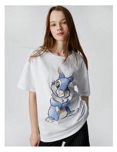 Koton Bambi T-Shirt Oversize Licensed Crew Neck Short Sleeve