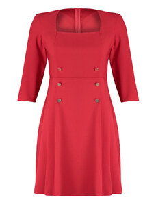 Trendyol Curve Red Woven Dress