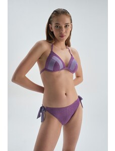 Dagi Purple Lace-Up Bikini Bottom