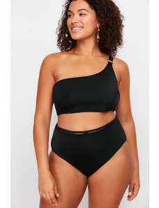 Trendyol Curve Black High Waist Bikini Bottom