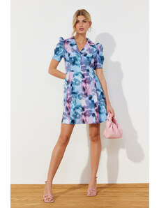 Trendyol Multicolored A-line Print Balloon Sleeve Woven Dress