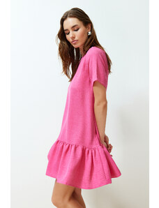 Trendyol Pink Skirt Flounce Mini Woven Dress