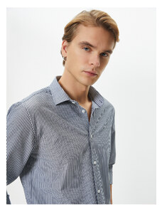Koton Basic Shirt Classic Cuff Collar Buttoned Long Sleeve