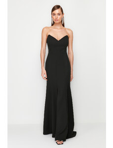 Trendyol Black Fitted Elegant Evening Dress