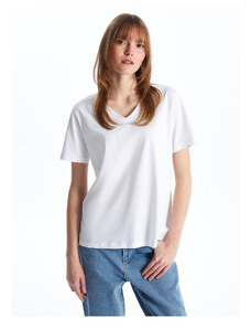 LC Waikiki Women's V-Neck Plain Short Sleeve T-Shirt