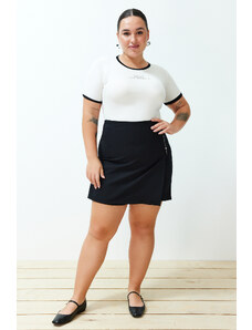 Trendyol Curve Black Zipper Detailed Short Skirt