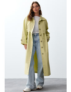 Trendyol Mint Oversize Wide Cut Long Trench Coat