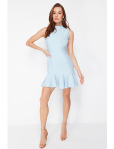 Trendyol Blue Flounce Mini Woven Dress