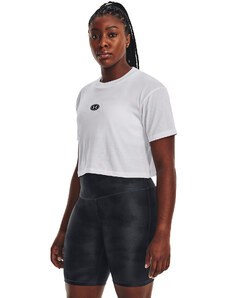 Dámské tričko Under Armour Branded Logo Crop Ss White