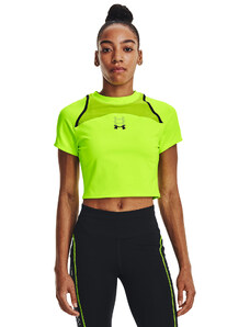 Dámské tričko Under Armour Run Anywhere Crop Ss Green