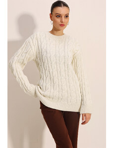 Bigdart 15849 Thick Knit Knitwear Sweater - White