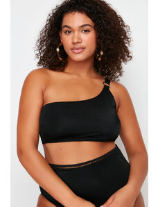 Trendyol Curve Black One Shoulder Bikini Top