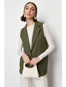 Trendyol Light Khaki Finike Plain Woven Vest