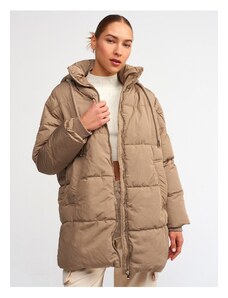 Dilvin 60325 Hooded Inflatable Coat-mink