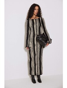 NA-KD Trend Wide Sleeve Knitted Maxi Dress