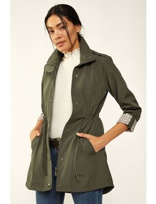 Bigdart 10322 Trench Coat with Gathered Waist - Khaki