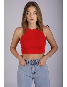 Madmext Mad Girls Red Crop Top