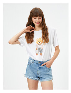 Koton Teddy Bear Printed T-Shirt Cotton