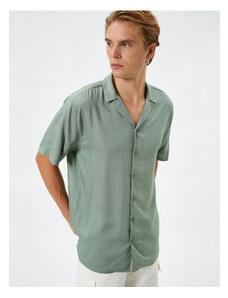 Koton Basic Shirt Short Sleeve Turndown Neck Ecovero Viscose