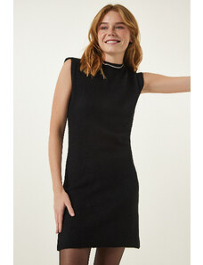 Happiness İstanbul Women's Black Mini Knitwear Dress