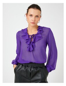 Koton Ruffle Chiffon Blouse