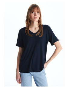 LC Waikiki Women's V-Neck Plain Short Sleeve T-Shirt