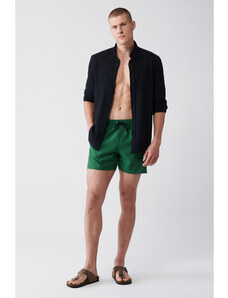 Avva Men's Green Quick Dry Standard Size Plain Swimwear Marine Shorts