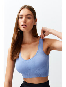 Trendyol Blue Seamless/Seamless Supported/Shaping Knitted Sports Bra