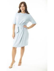 Şans Women's Plus Size Baby Blue Dress.