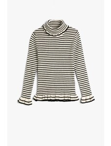 Koton Girls Black Striped Sweater