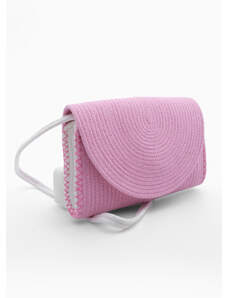 Marjin Women's Handmade Knitted Shoulder Bag Ceysa Pink