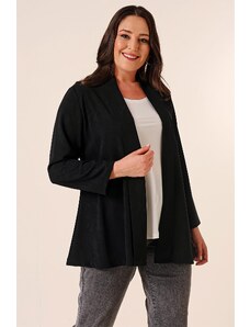 By Saygı 2-Piece Set With Undershirt Shawl Patterned Imported Crepe Jacket Plus Size