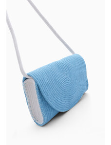 Marjin Women's Handmade Knitted Shoulder Bag Ceysa Blue