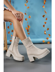 Riccon Glisieh Women's Boots 0012230 Beige Skin.