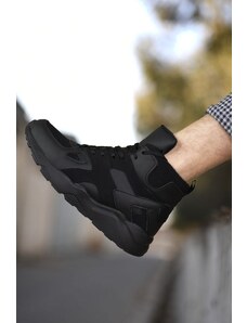 Riccon Ultra Light Black Men's Black Sneaker Boots 0012350