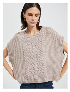 Koton Bavlněný oversize pletený svetr netopýří rukáv