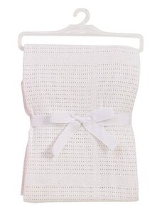 Dětská bavlněná háčkovaná deka Baby Dan 75x100 cm - bílá