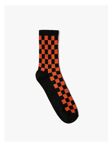 Koton Checkered Patterned Crew Neck Socks