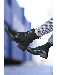 Riccon Patent Leather Black Men's Boots